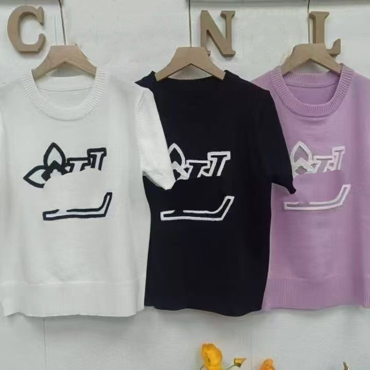 pullover women's sweater for autumn and winter new flocked and rhinestone long-sleeved knitted sweater a best-selling knitted sweater and top for Women's designer