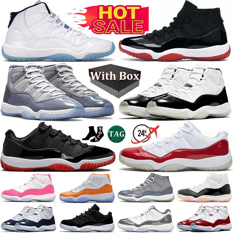Designer 11 11s Basketball Shoes OG Cherry Cool Grey Mens Womens Trainers Bred Gamma Blue Varsity Red Bred Low UNC Win like igloo Midnight Navy Sneakers With Box