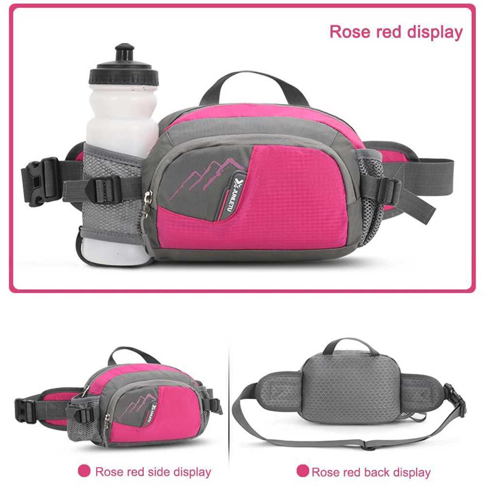 Fanny Pack Running Belt Purse Phone Pouch Women Men Bum Bag Nylon with Bottle Holder Waterproof for Running Hiking for HydrationT251128