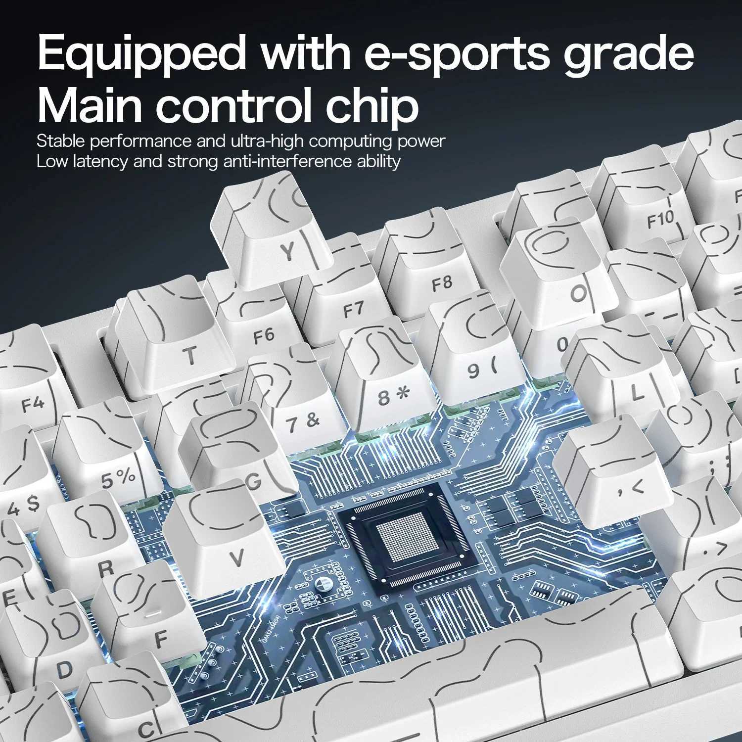 ATTACK SHARK R82 HE Wired 75 Magnetic Keyboard 8000Hz Rapid Trigger 0005mm Actuation RGB Gaming KeyboardM251128 - view 6