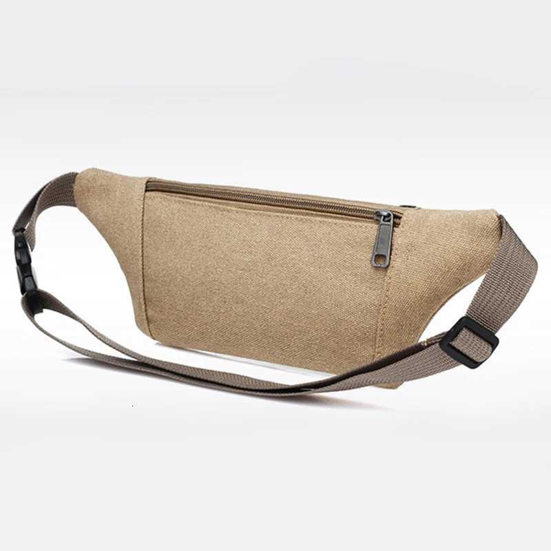 Fanny Pack Running Bags Waist Belt Bag 2024 New Canvas Purse Travel Camping Hiking Pocket Belly Pouch For Phone Coins Women MenT251128