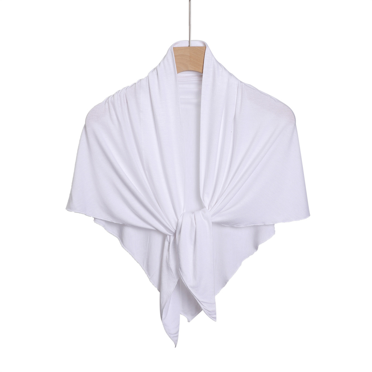 K548 Cross-border new solid color soft breathable modal triangle scarf elastic mercerized cotton women's bag headscarf cover headscarf scarf