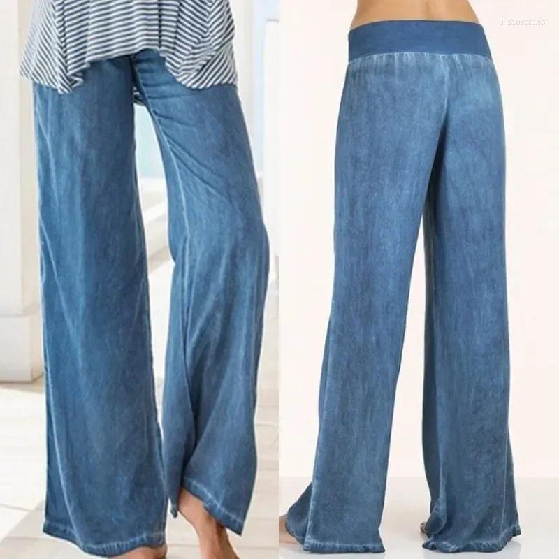 Pants 2025 Autumn Winter Women's Casual Thin Jeans Loose Wide Leg Trousers Plus Big Size XL-9XL 8XL 7XL 6XL XXXXXL