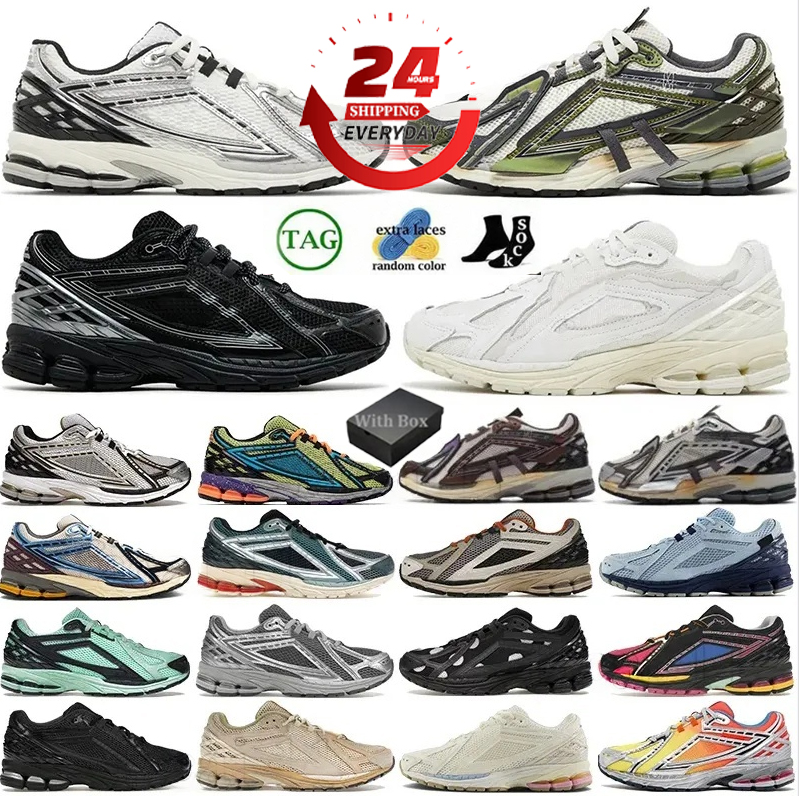 Designer Shoes 1906r Running Shoes Luxury 1906D Protection Pack Mens Sneakers Silver Black White Metallic Gold Leather Top Quality Womens Trainers EUR 36-45