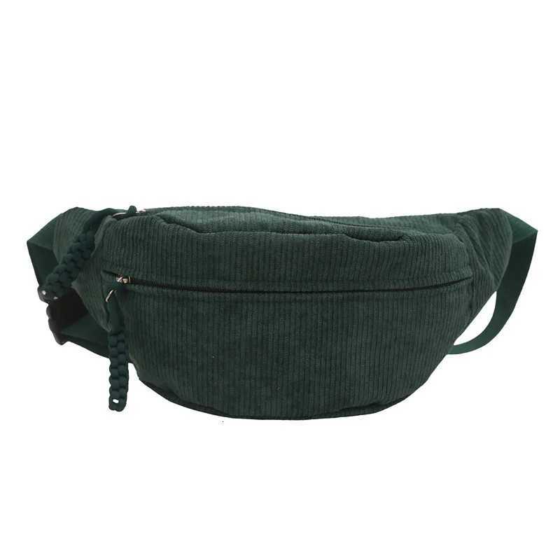 Women Waist Pack Large Capacity Corduroy Fanny Pack Street Style Chest Bag Fashion Shoulder Crossbody Bags Casual Waist Belt BagT251128