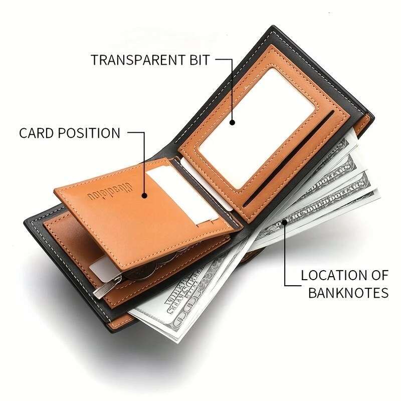 Pc Lion D Emed Pattern Wallet Business PU Leather Coin Credit Card Bag for Men s Xmas Gift designer wallet