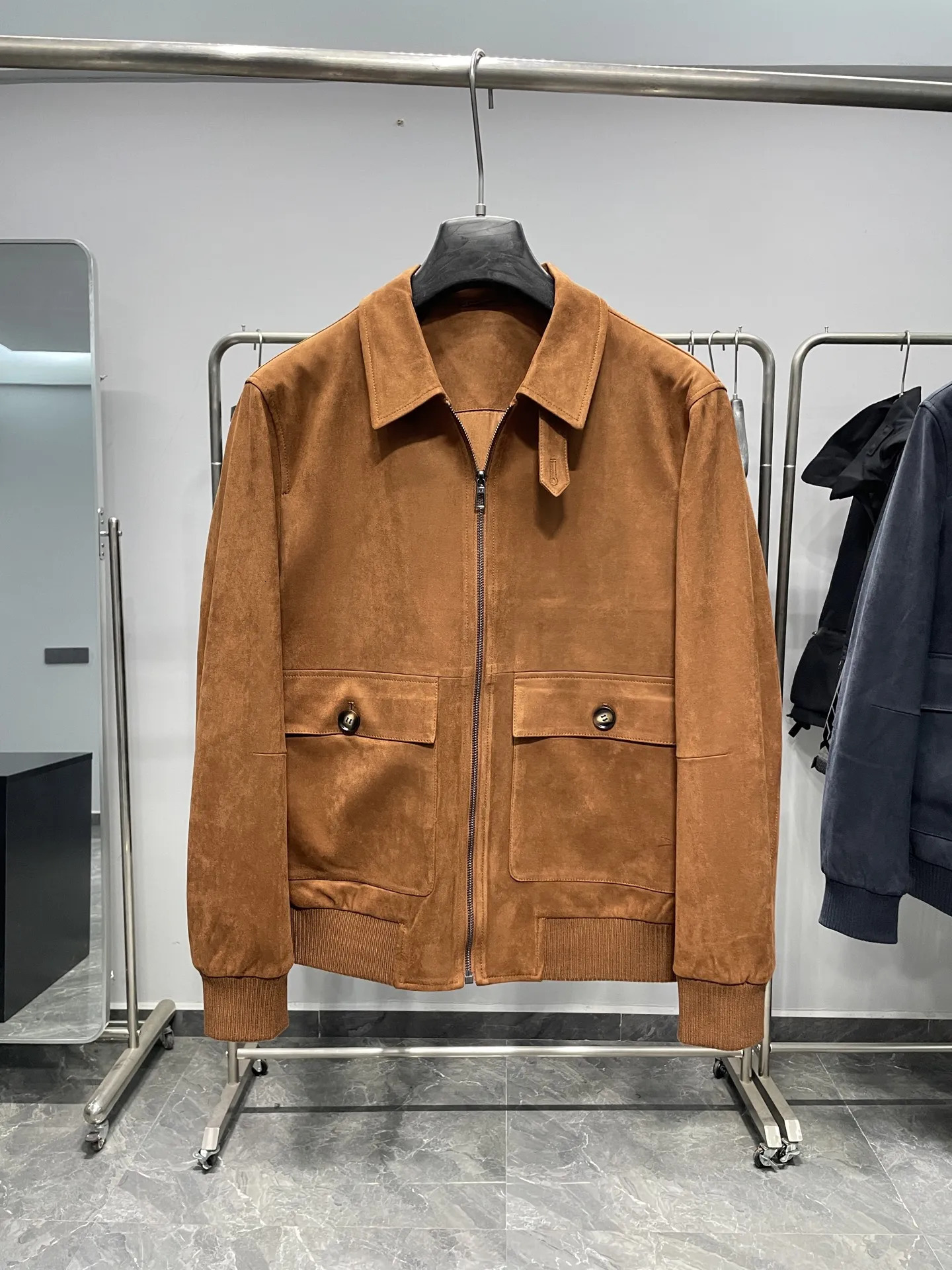 Italian LP mens suede jacket European and American 25 autumn winter lapel business casual 251121