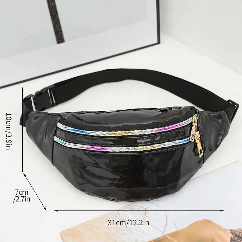 Trendy Personality Womens Waist Bag Laser Cool Lightweight Sport Leisure Female Belt Bag Waist Packs For Outings TravelT251128