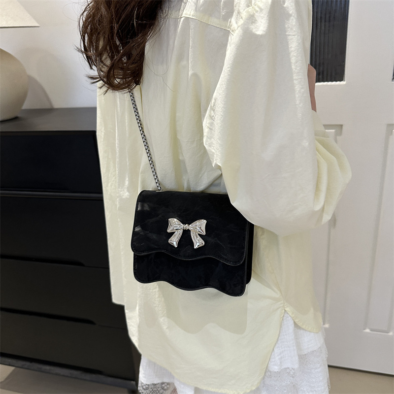 2025 Spring Summer Women's Bow Accent Mini Square Crossbody Bag - Elegant, Minimalist & Trendy Handbag Free Shipping