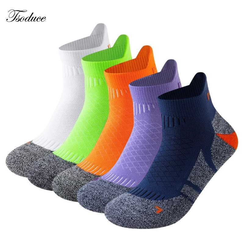 Professional Marathon Running Sock Men Women Sports Fitness Outdoor Thickened Cushioned Short Tube Low Cut Boat Ankle Socks J251128