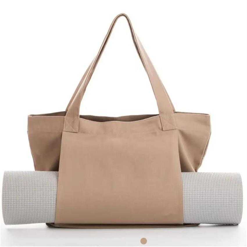 2025--Cross-border hot yoga Pilates mat bag canvas tote exercise equipment travel yoga shoulder pads bag
