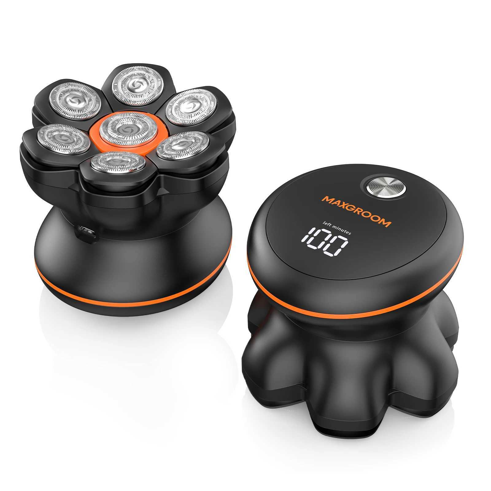 MAXGROOM 7D Electric Shaver For Man Blad Hair Trimmer Waterproof Head Shaver Beard Trimmer USB Rechargeable Head Shaving Machine C251128