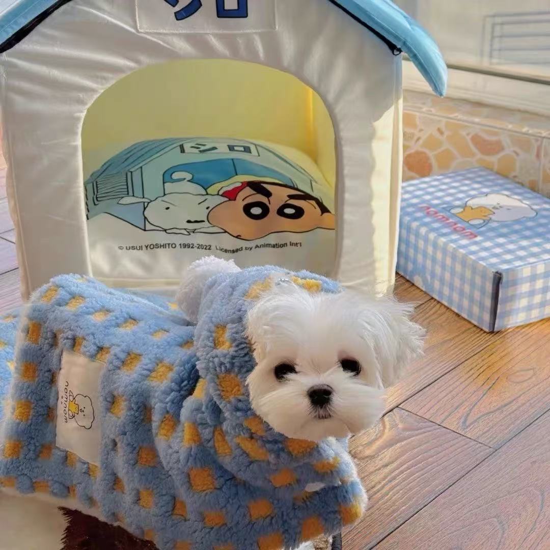 T0092Clothes dog sweatshirt autumn and winter winter autumn plus velvet warm two-legged cotton coat for small puppies