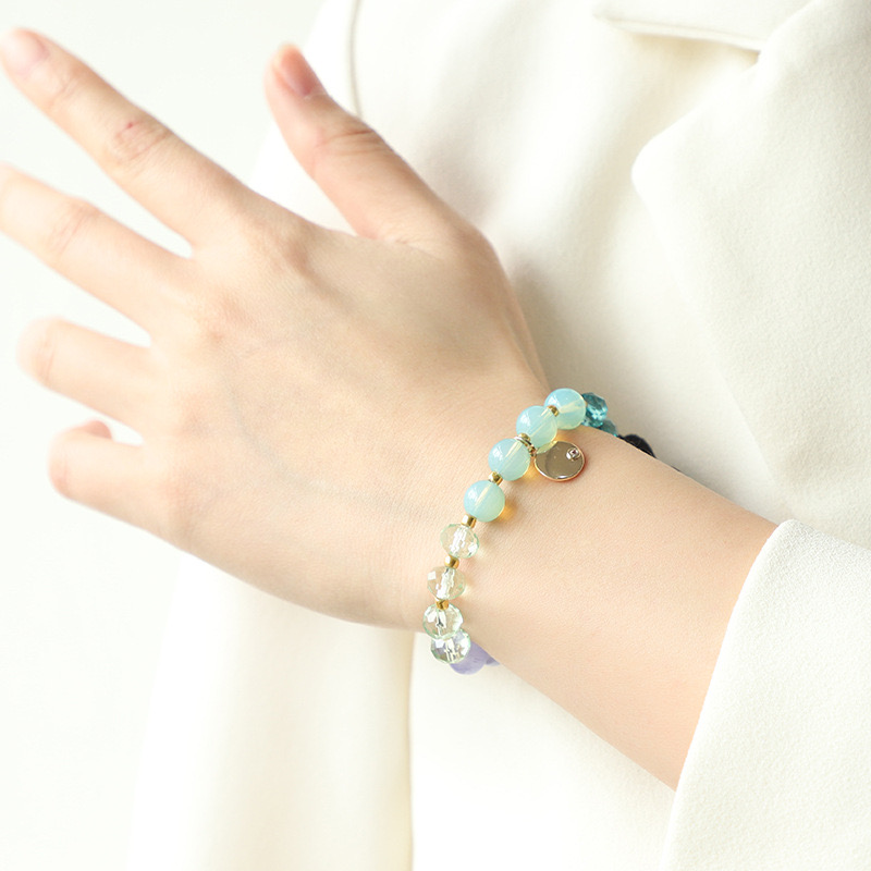New Simple Beads Crystal Bracelet For Women Girls Korean ins Flower Fox Feather Tassel Bracelets Best Friend Jewelry Gifts 2025