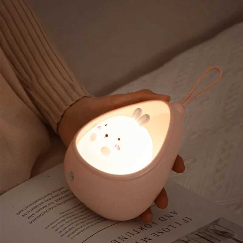 LED Night Light Intelligent Human Sensing USB Rechargeable Sleep Light Bedroom Bedside Corridor Desktop Decoration Table Lamp M251128