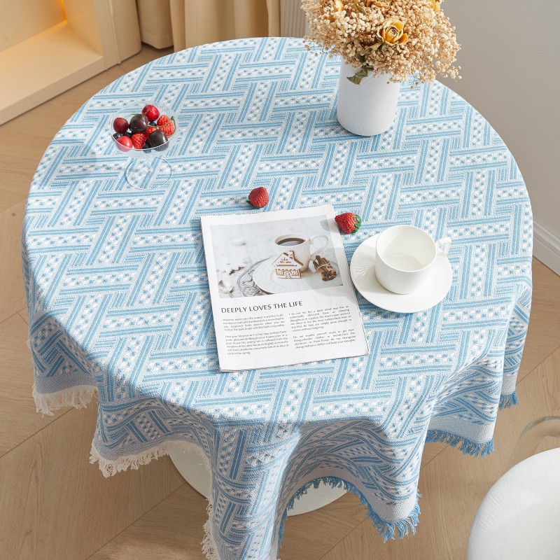 A847ins Wind Lace White Tablecloth Round Table Square Table Tea Table Bedside Table Desk Photo Background Cloth Tablecloth