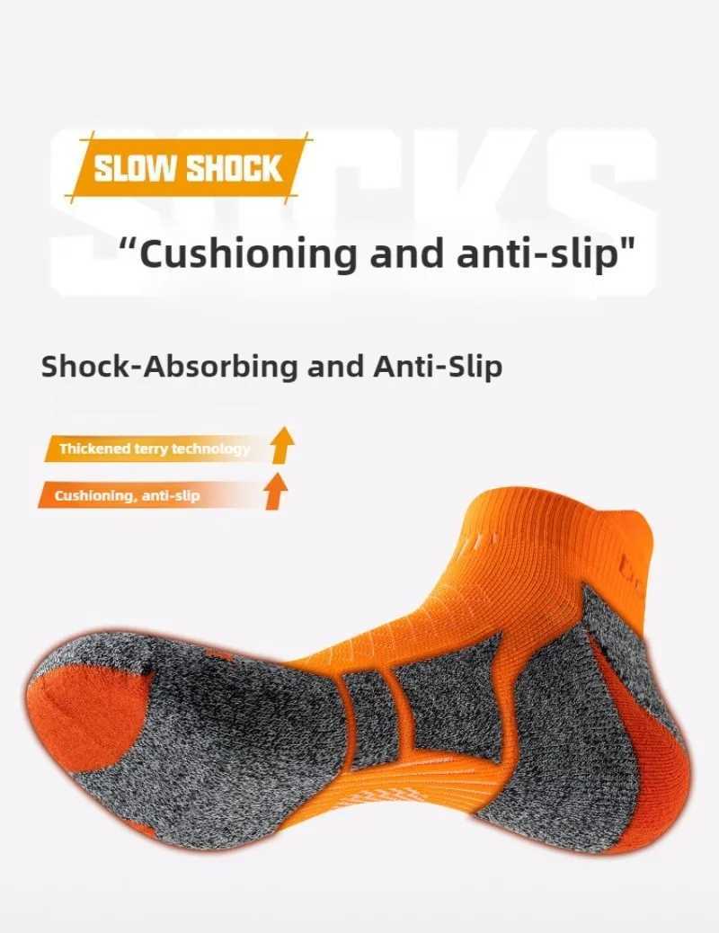 Professional Marathon Running Sock Men Women Sports Fitness Outdoor Thickened Cushioned Short Tube Low Cut Boat Ankle Socks J251128