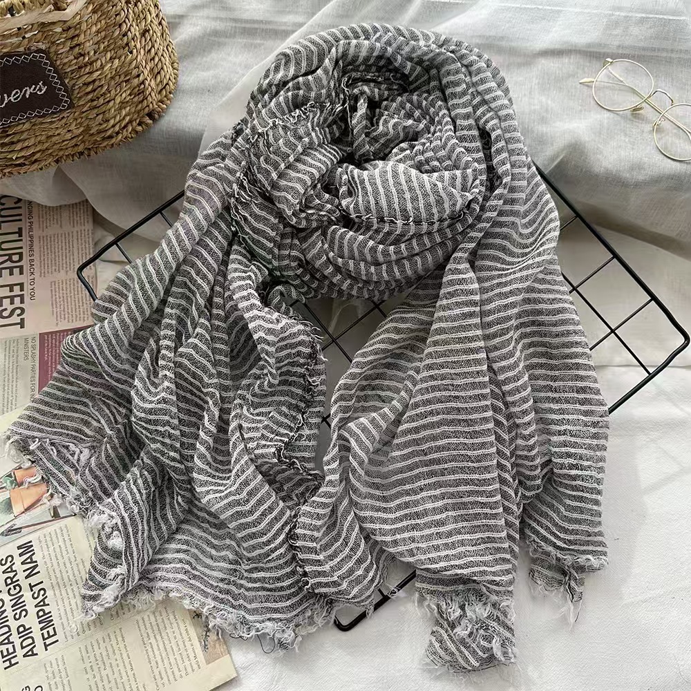 T578 thin wool scarf female new Korean version border solid color Amazon scarf wool shawl