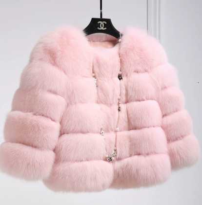 2025 European Fur Coat - Winter Clothing - Thick and Warm Long-Sleeved Short-Sleeved Fur Coat H251024