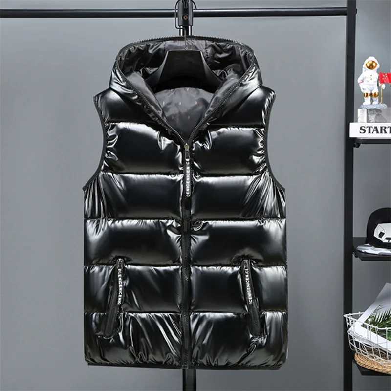 Casual Down Cotton Vest New 2024 Autumn Winter Womens Cotton-Padded Clothes Waistcoat Jacket Sleeveless Hooded Warm OuterwearT251128