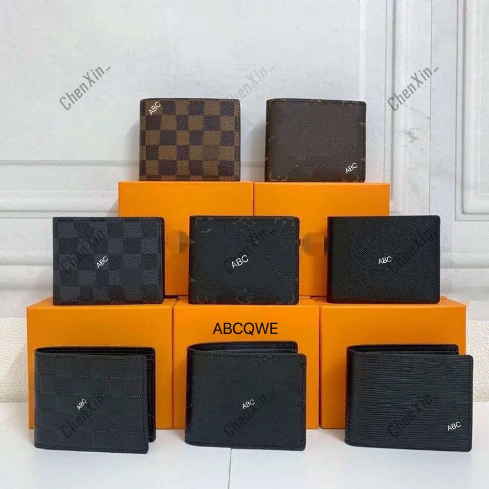 Lvslys vuittonhandbag Designer wallet Luxury card holder portafoglio uomo Genuine Leather Men's Short Bifold Capacity European and American Classic Wallet