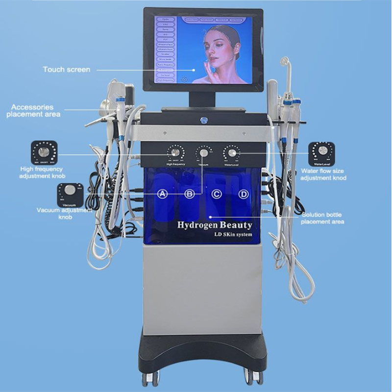 New High Quality Hydro Diamond Microdermabrasion 18 In 1 Facials Deep Cleaning Machine Oxygen Jet Aqua Peeling Beauty Facial Deep Cleaning Acne Remova