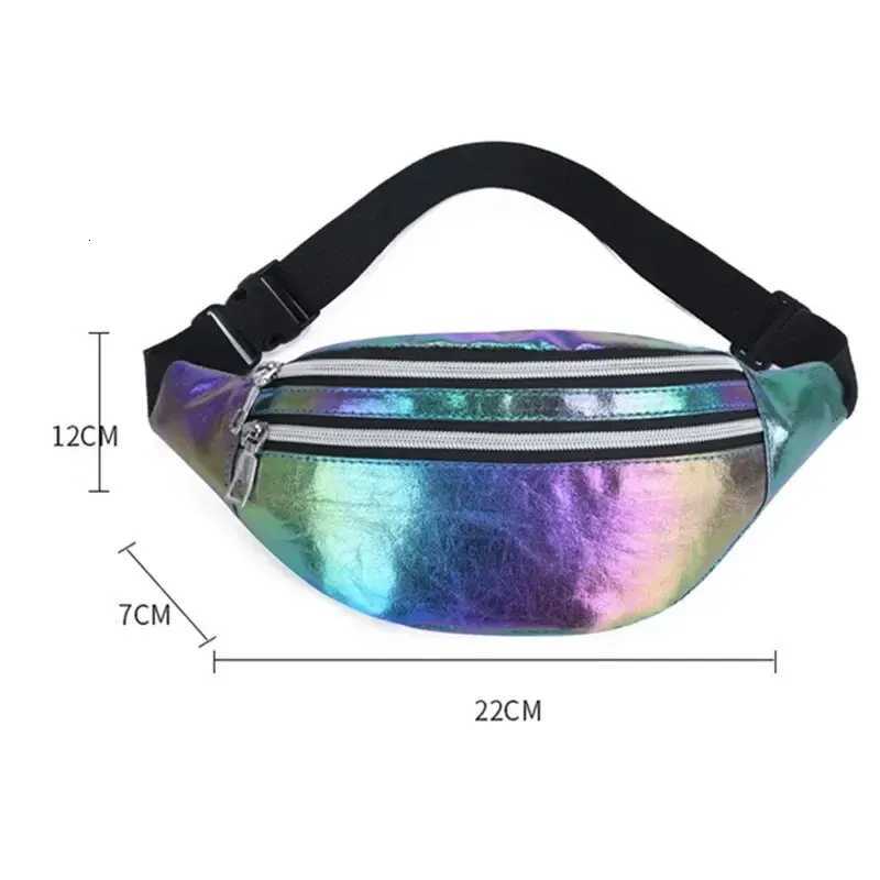 1PC New Waistpack Laser PU Beach Travel Zipper Waistpack Womens Belt Girls BagT251128