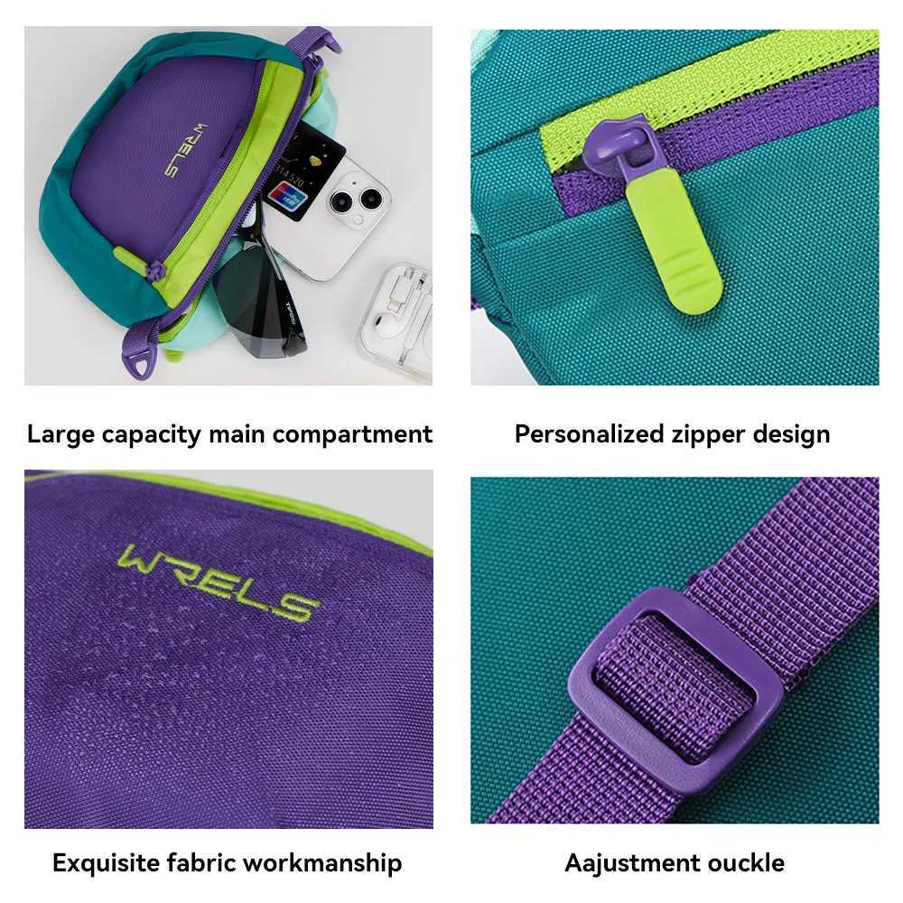 WRELS Casual Crossbody Bag Sports Travel Shoulder Bag Large Capacity Adjustable Fanny Pack Multi function Outdoor Hiking WalkingT251128