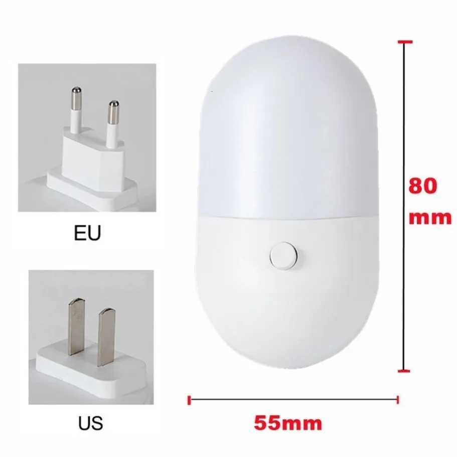 LED Night Light Sensor Lighting Mini EU/US Plug Night light Lamp For Children Room Bedroom Lights Christmas Plug Night Lamp M251128