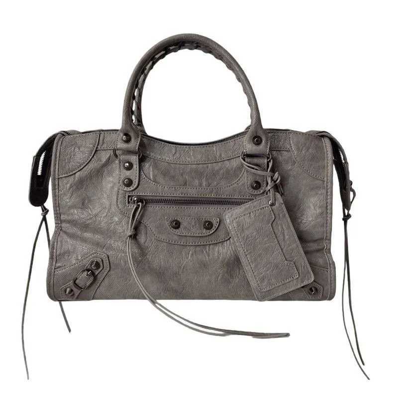 Tote Bag Crinkled Leather Multi Color Punk Metal 2026 New Trendy Luxury Handbag High Quality Stylish Hot Sale K251128