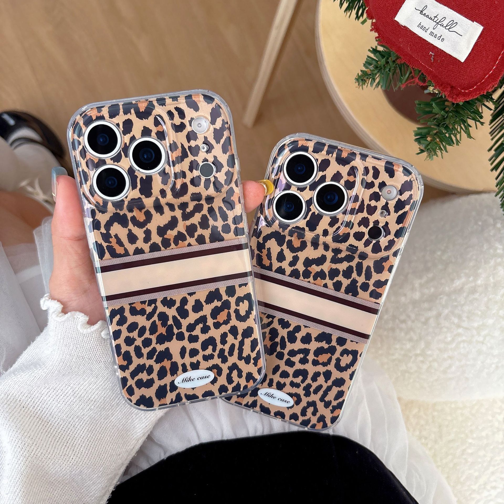 Leopard Print Phone Case iPhone 17 Pro Max Compatible with Apple 16 New Full Coverage Soft Edge Hard Protective Case
