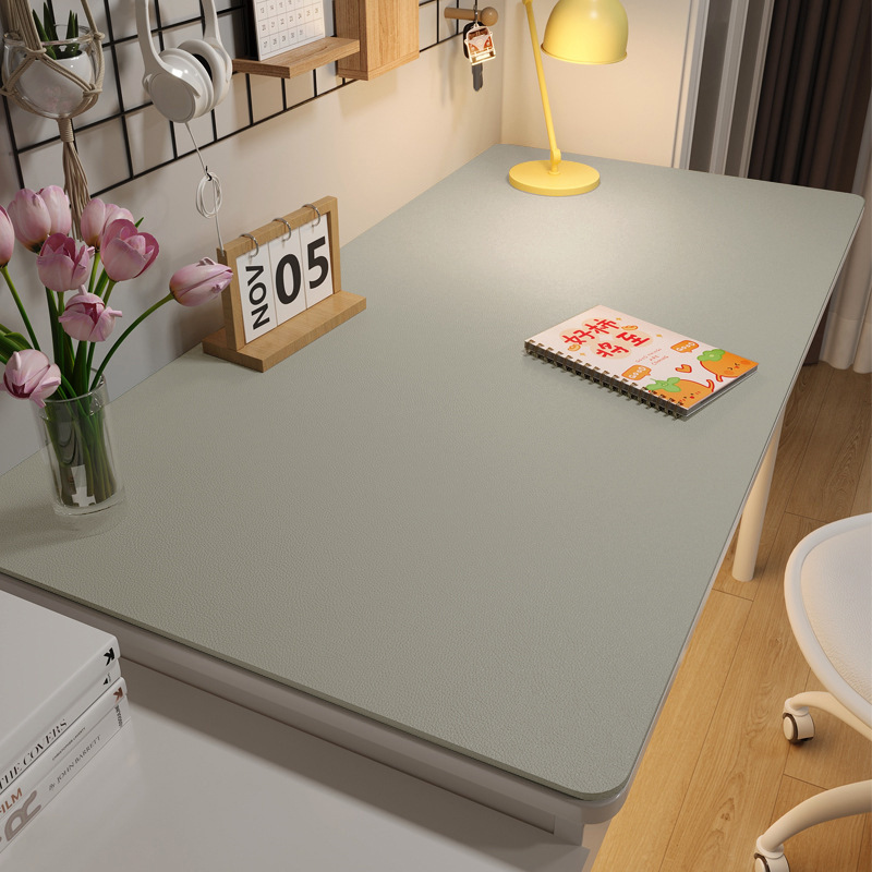 B438 ring protection eye desk mat student leather solid color coffee table mat oil proof table cloth study computer desk mat non-slip