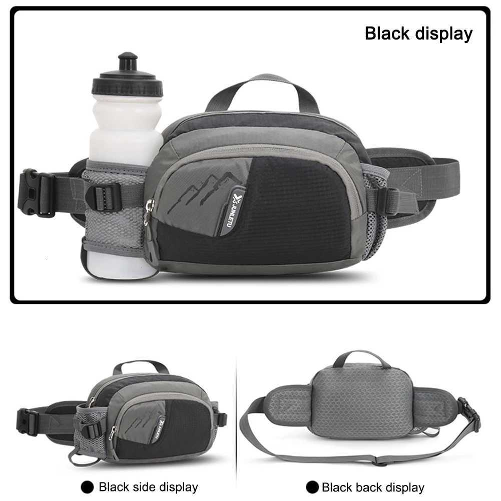Fanny Pack Running Belt Purse Phone Pouch Women Men Bum Bag Nylon with Bottle Holder Waterproof for Running Hiking for HydrationT251128
