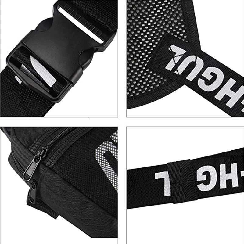 2022 Fashion Streetwear Men Hip-Hop Chest Bag Tactical Two Straps Chest Rig Bags Trendy Style Rectangle Chest Utility PackT251128
