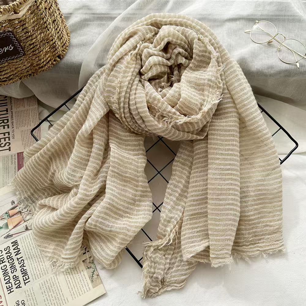 T578 thin wool scarf female new Korean version border solid color Amazon scarf wool shawl