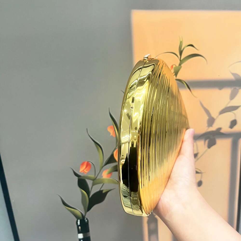 Golden Evening bag Purses and handbag Designer shoulder bags funny shape Party Wedding Acrylic Shiny Clutch purse