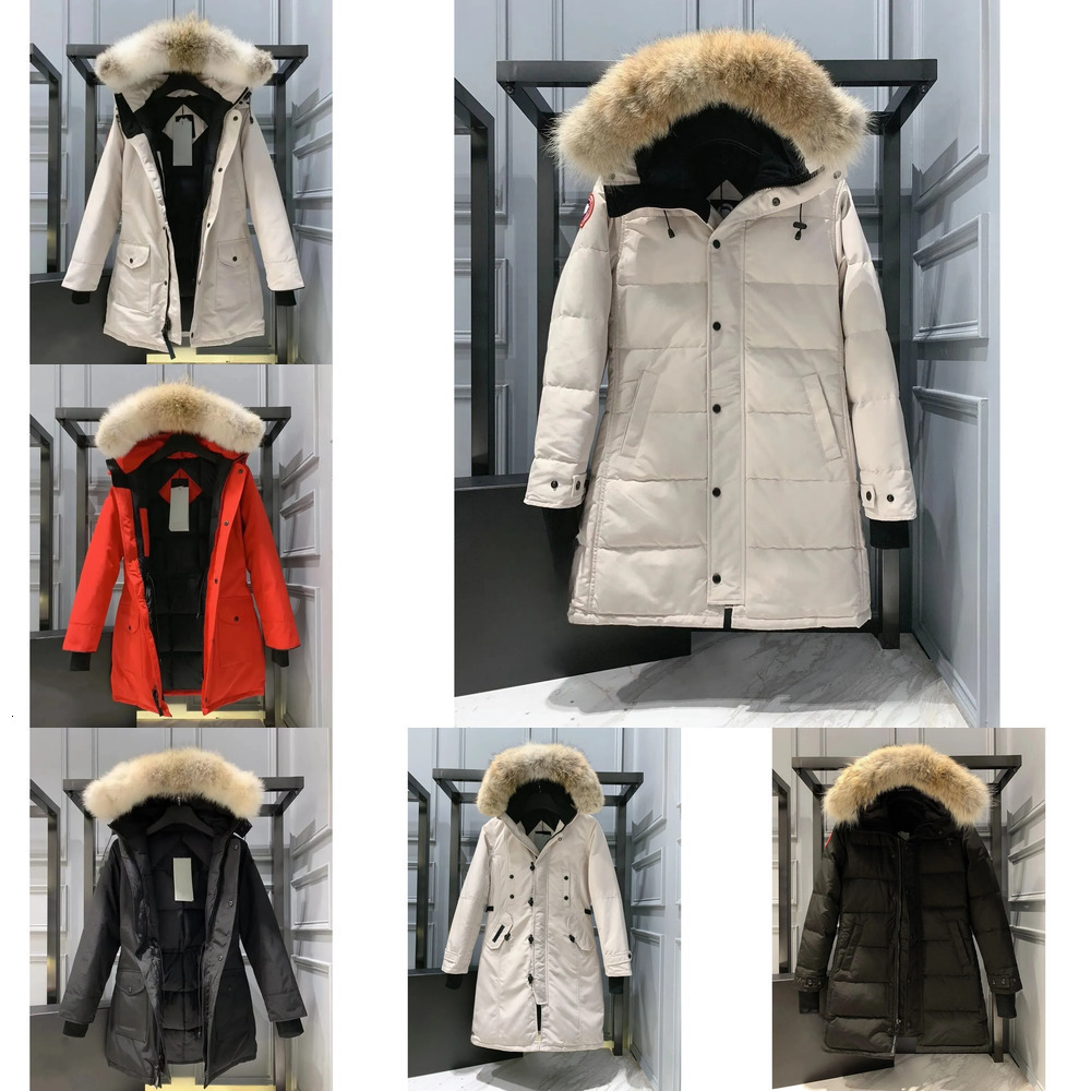 Designer Womens Down Jacket Fashion Brand canada Long Coat Large Pocket Fur Collar Thermal Top Female women goosewomen autumn and winter Large Clothing Coats 06 52c