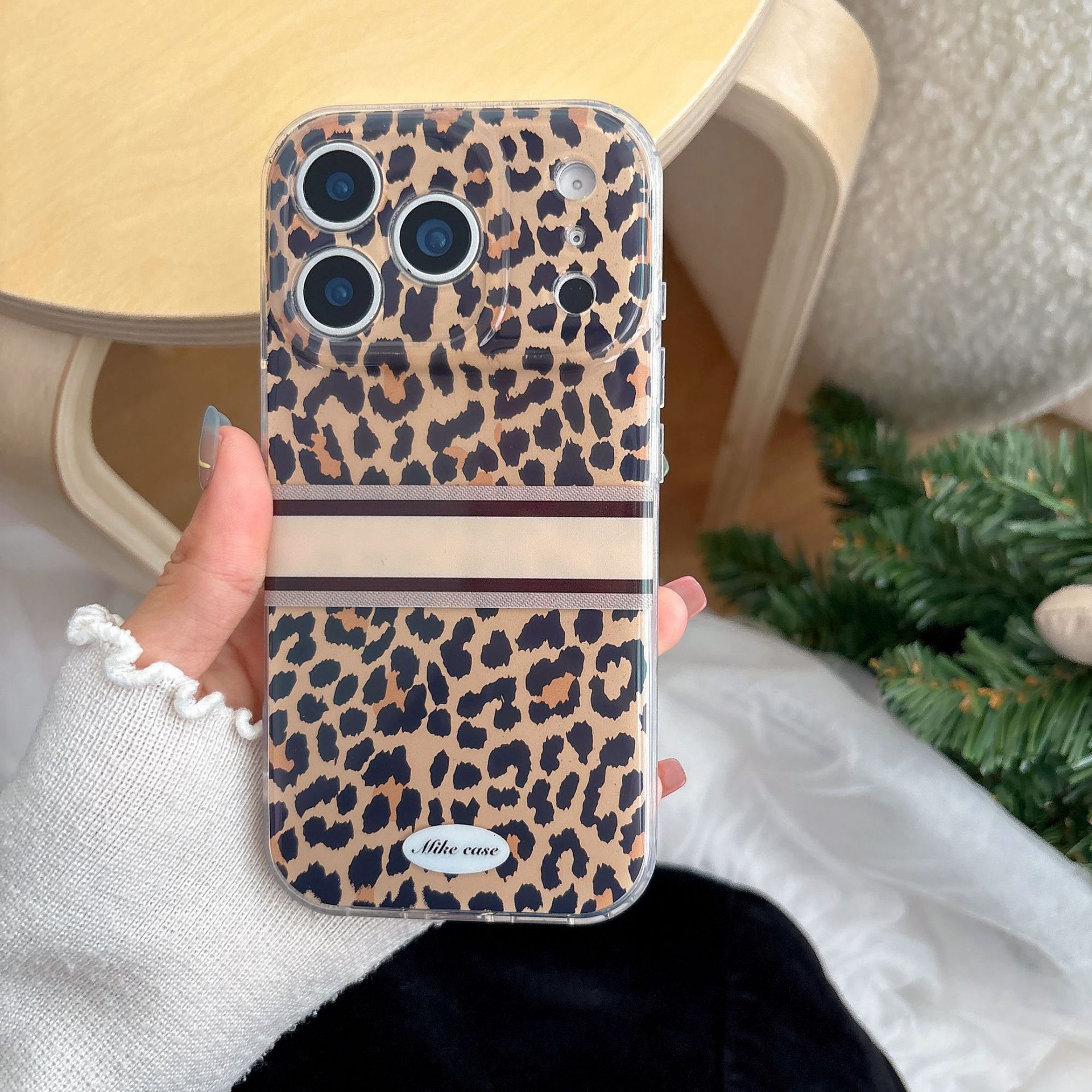 Leopard Print Phone Case iPhone 17 Pro Max Compatible with Apple 16 New Full Coverage Soft Edge Hard Protective Case