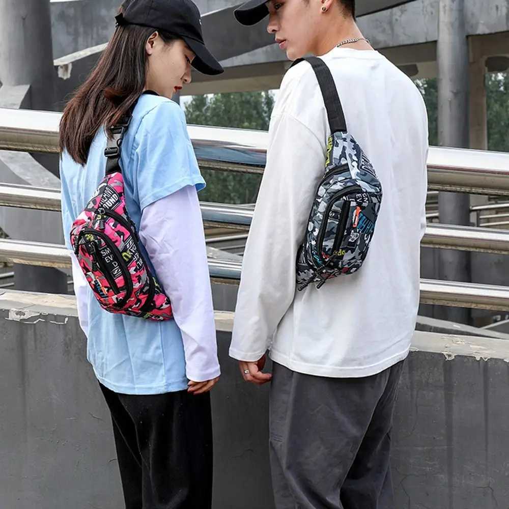 Women Men Breast Package Waterproof Outdoor Sports Bag Canvas Pouch Waist Bag Fanny Pouch Crossbody Male Banana BagT251128