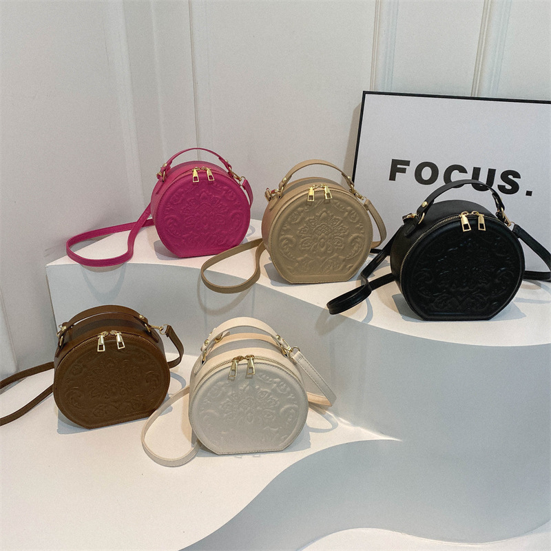 Trendy 2025 PU Circle Crossbody Bag - Women's Versatile Shoulder Tote Bag | Korean Style Designer Purse with Free Shipping