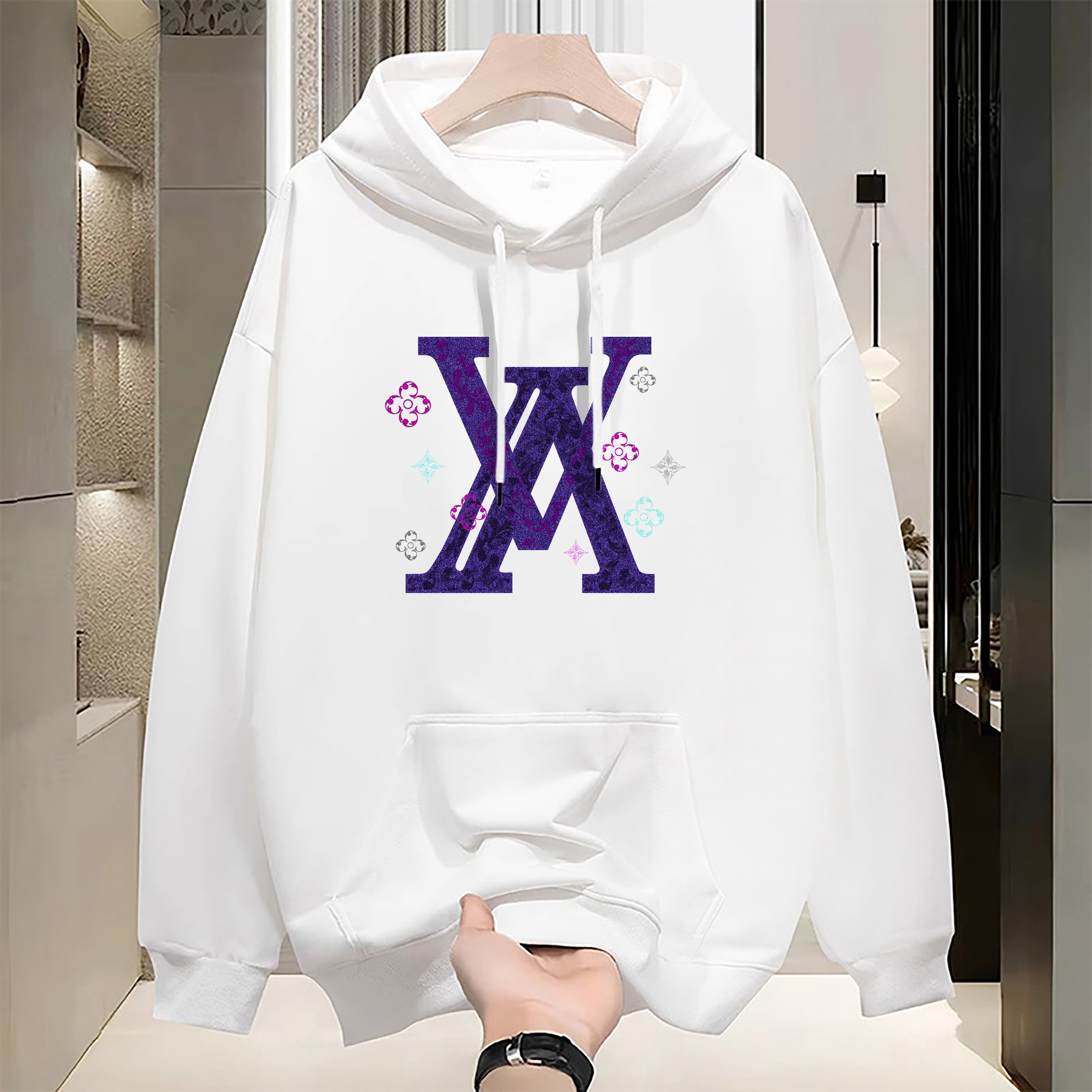 Designer Men's Hoodies Fashion Brand Cotton Warm Thickened High Quality Autumn Winter Oversized Reversible Retro Streetwear Y2k Zip Up Hoodie Jac