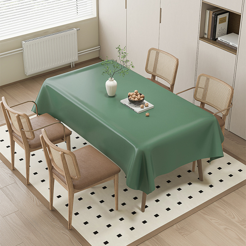 T0436 waterproof and oil-proof wash-free cream lambskin tablecloth white net red restaurant coffee table cloth table cloth tablecloth rectangular