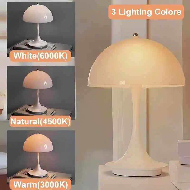 Small flower bud table lamp portable USB LED mushroom bedroom bedside lamp room decoration night light M251128