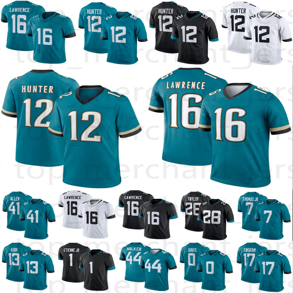 travis hunter Football Jersey 16 Trevor Lawrence Brian Thomas Jr Travis Etienne Josh Allen Evan Engram Kirk Devin Lloyd Mac Jones Gabriel Davis Darnell Savage