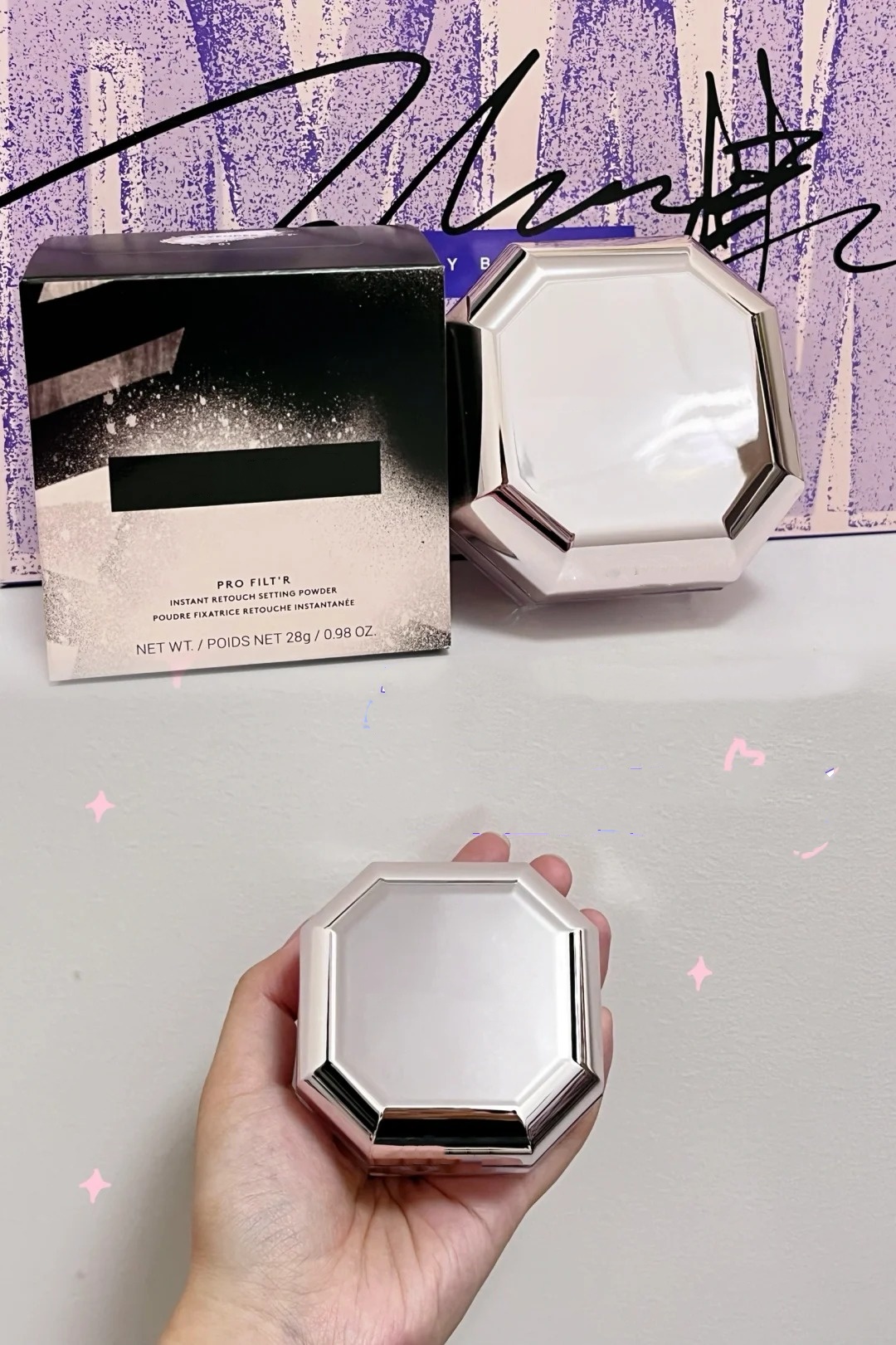 Setting 28G Face Makeup Retouch 2Color Butter Lavender Matte Mineral Oil-Control Long-Lasting Loose Powder Concealer Finishing Bronzer Contour