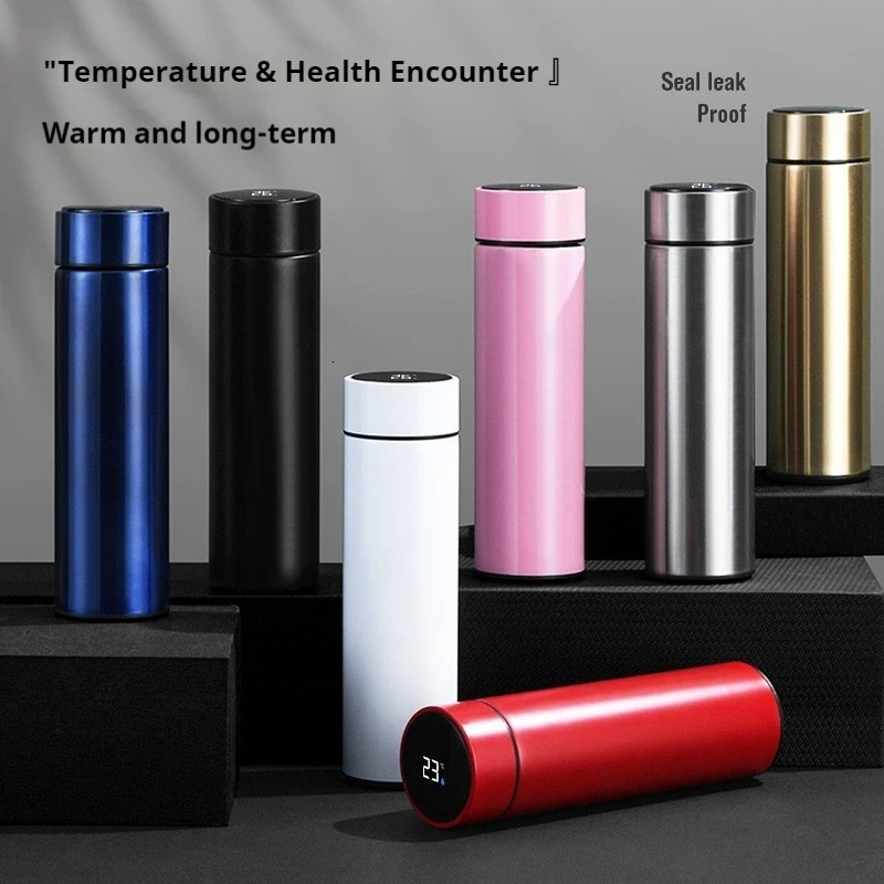 500ML Intelligent Temperature Thermos Bottle Sports Water Car Insulated Cup Keeps Cold and Heat Thermal Mug Vacuum Flasks 251128 W260226