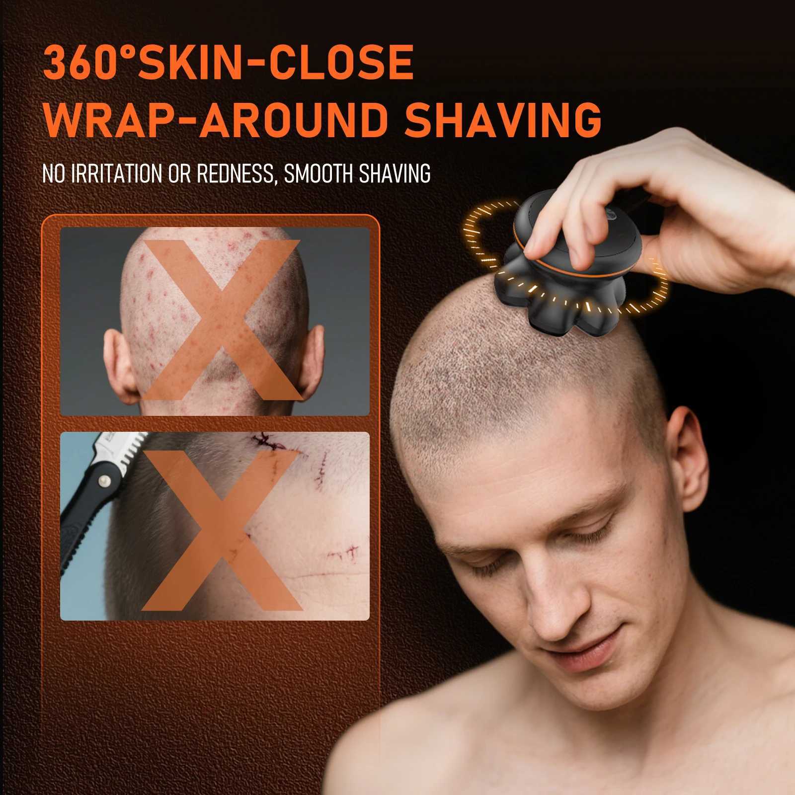 MAXGROOM 7D Electric Shaver For Man Blad Hair Trimmer Waterproof Head Shaver Beard Trimmer USB Rechargeable Head Shaving Machine C251128