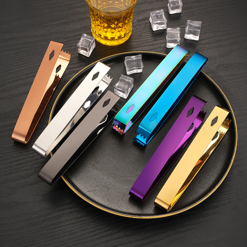 Kitchen Stainless Steel Ice Tongs Sugar Clips