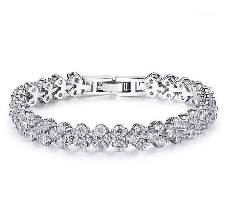 elegant exquisite fulllength bracelet inlaid with crystals for roman style elegance