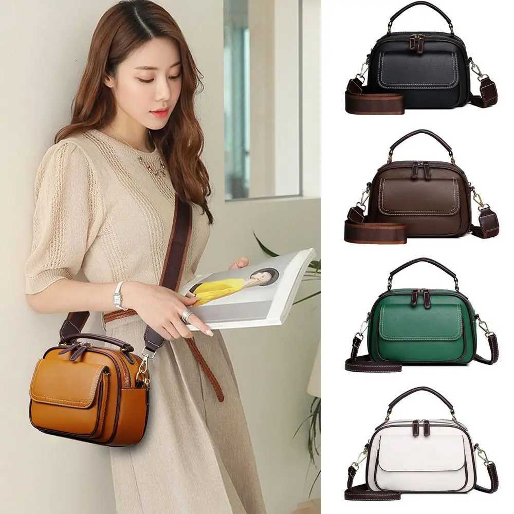 Versatile Retro Women Shoulder Bag PU Leather Large Capacity Messenger Handbag Luxury Cosmetic Bag K251128